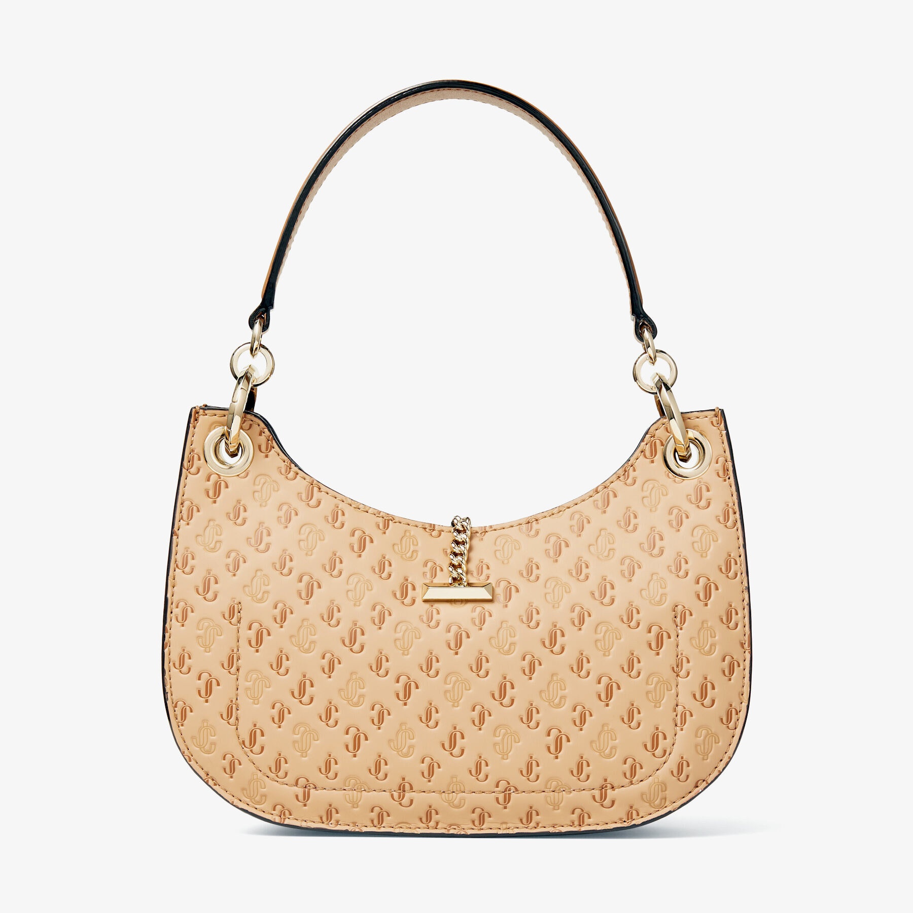 Varenne Hobo S
Caramel Calf Leather and JC Monogram Pattern Hobo Handbag - 7