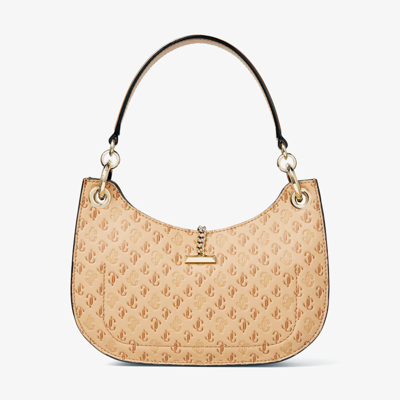 Varenne Hobo S
Caramel Calf Leather and JC Monogram Pattern Hobo Handbag 7