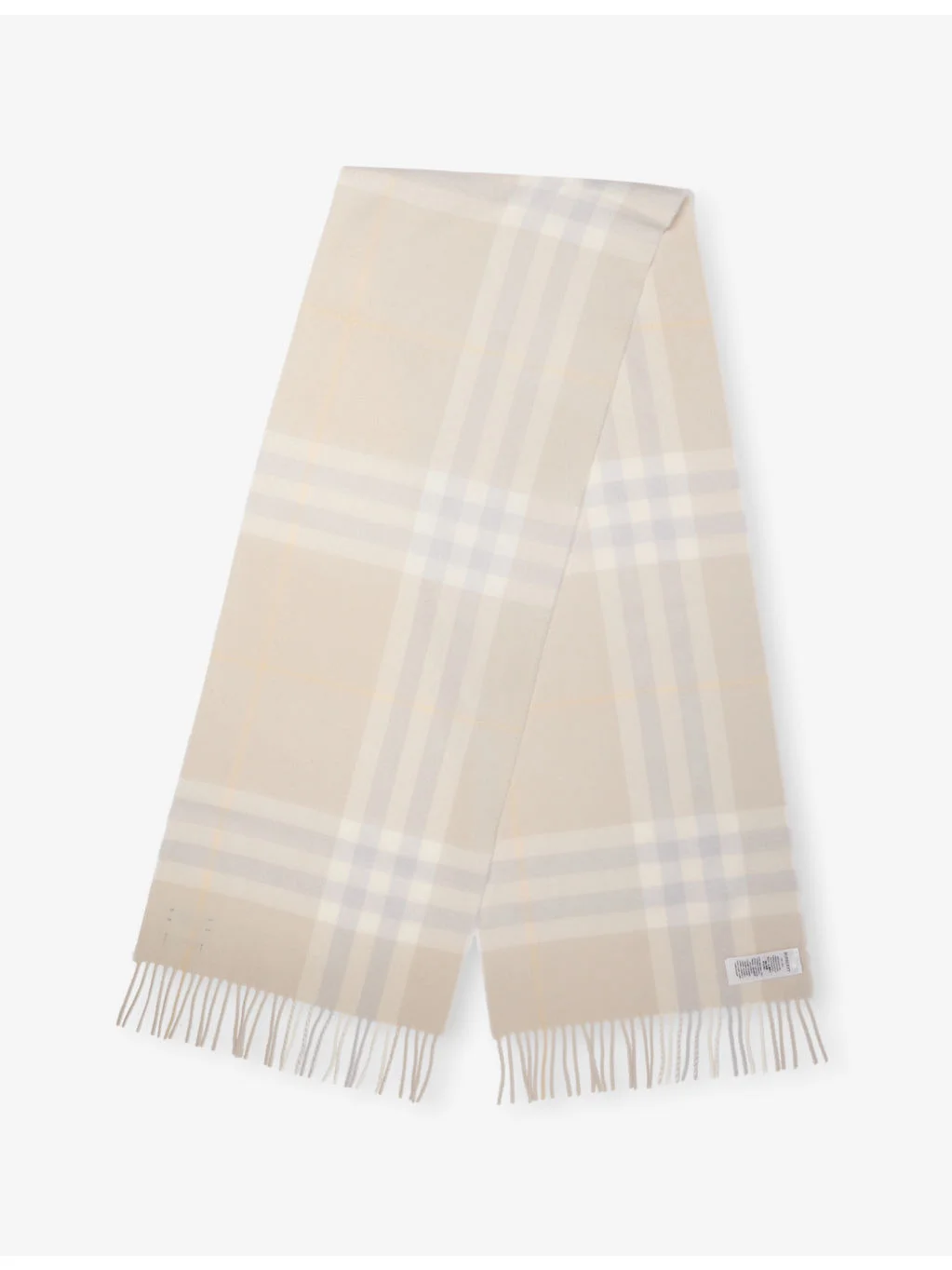 Check-Print Cashmere Scarf - 1