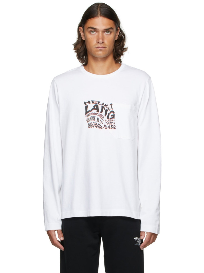 White Warp Long Sleeve T-Shirt 1