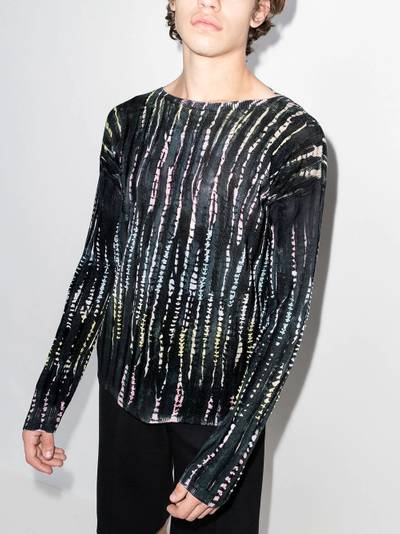 SAINT LAURENT tie-dye striped jumper outlook