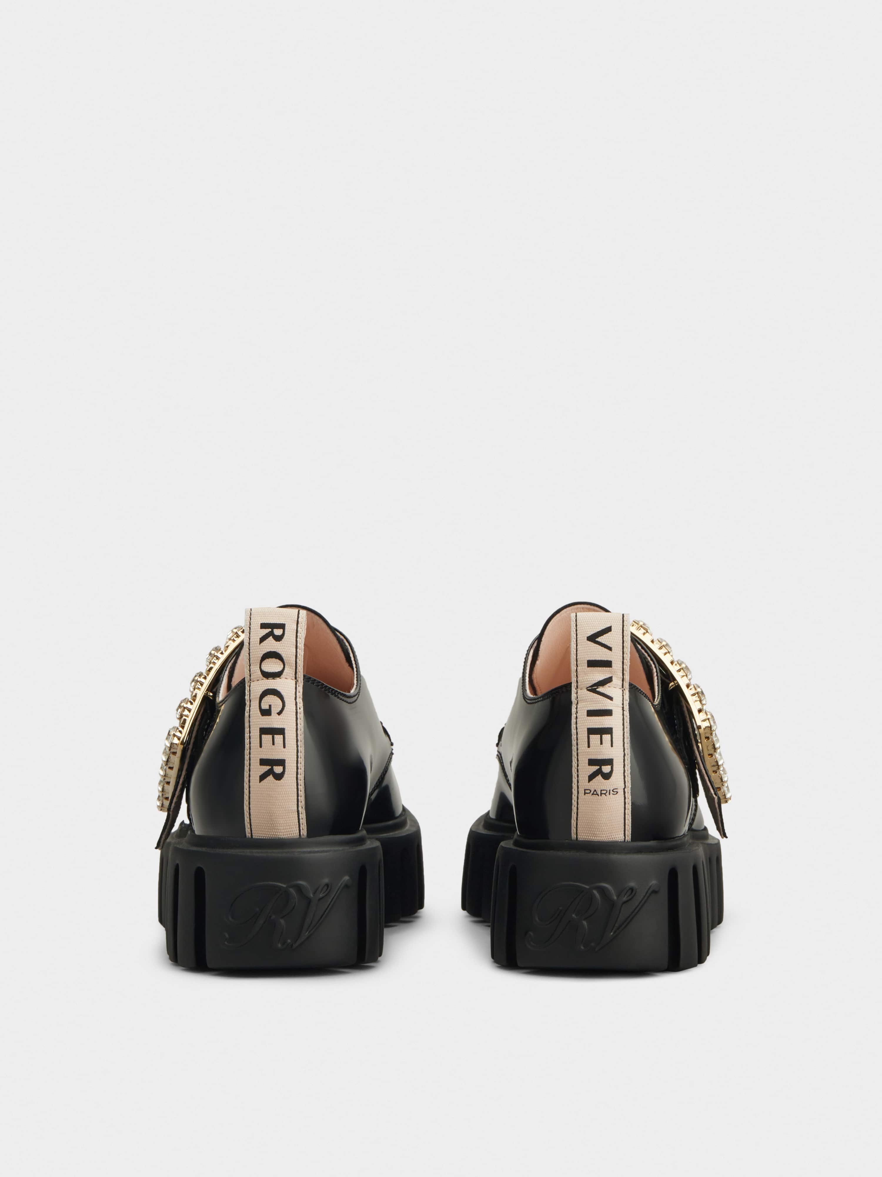 Roger Vivier Viv' Go-Thick Metal Buckle Loafers