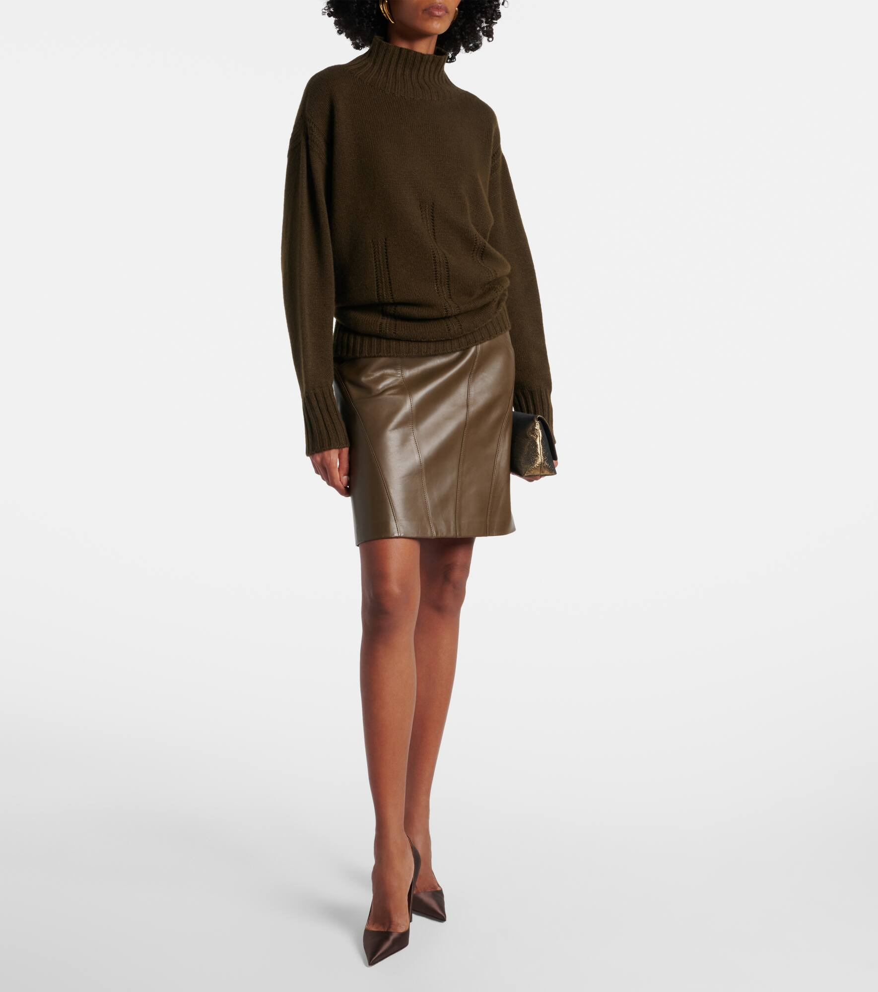 Waffle-knit cashmere and cotton sweater - 2