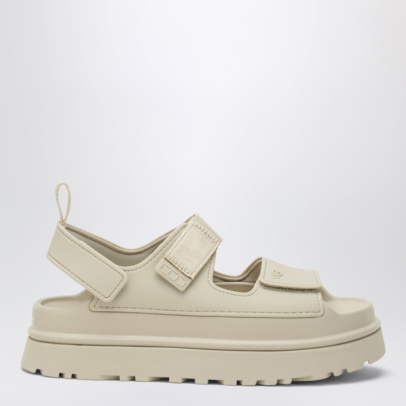 GoldenGlow platform EVA sandals in Sea Salt 1