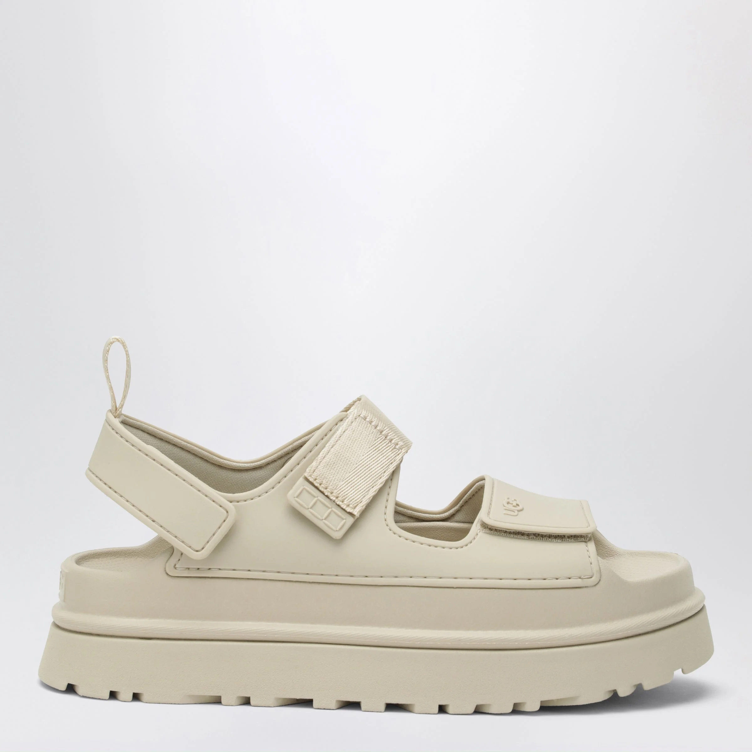 GoldenGlow platform EVA sandals in Sea Salt - 1