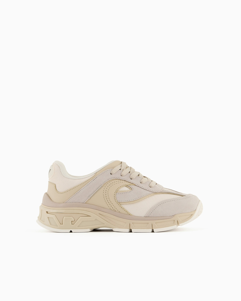 Travel Essential mesh and suede sneakers 1