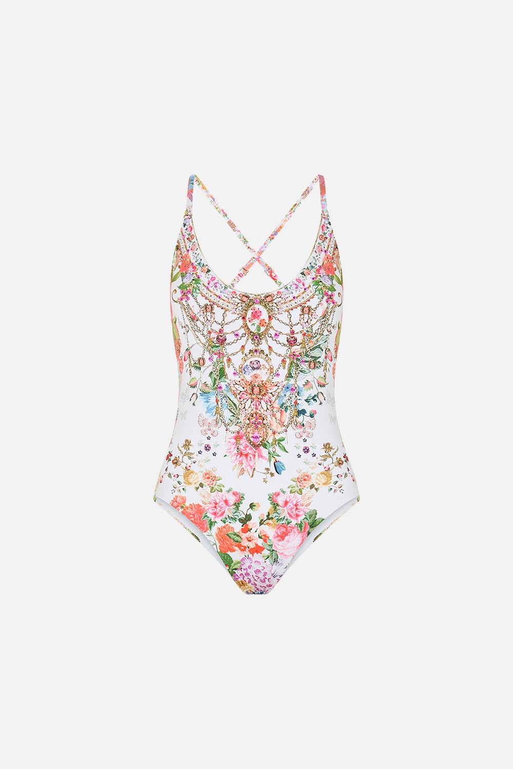 SCOOP NECK ONE PIECE WITH BUTTONS - 1