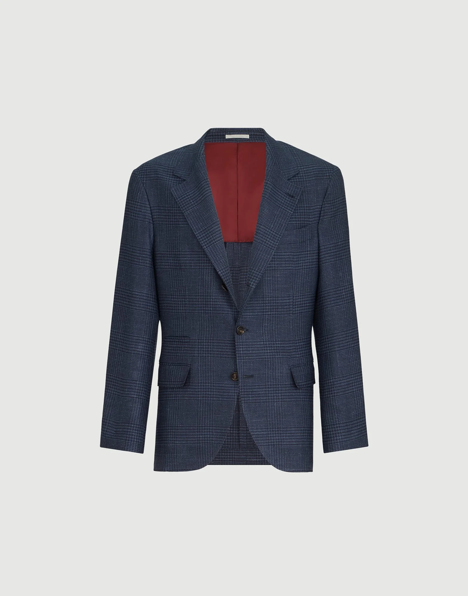 Wool, silk and linen Prince of Wales deconstructed blazer - 1