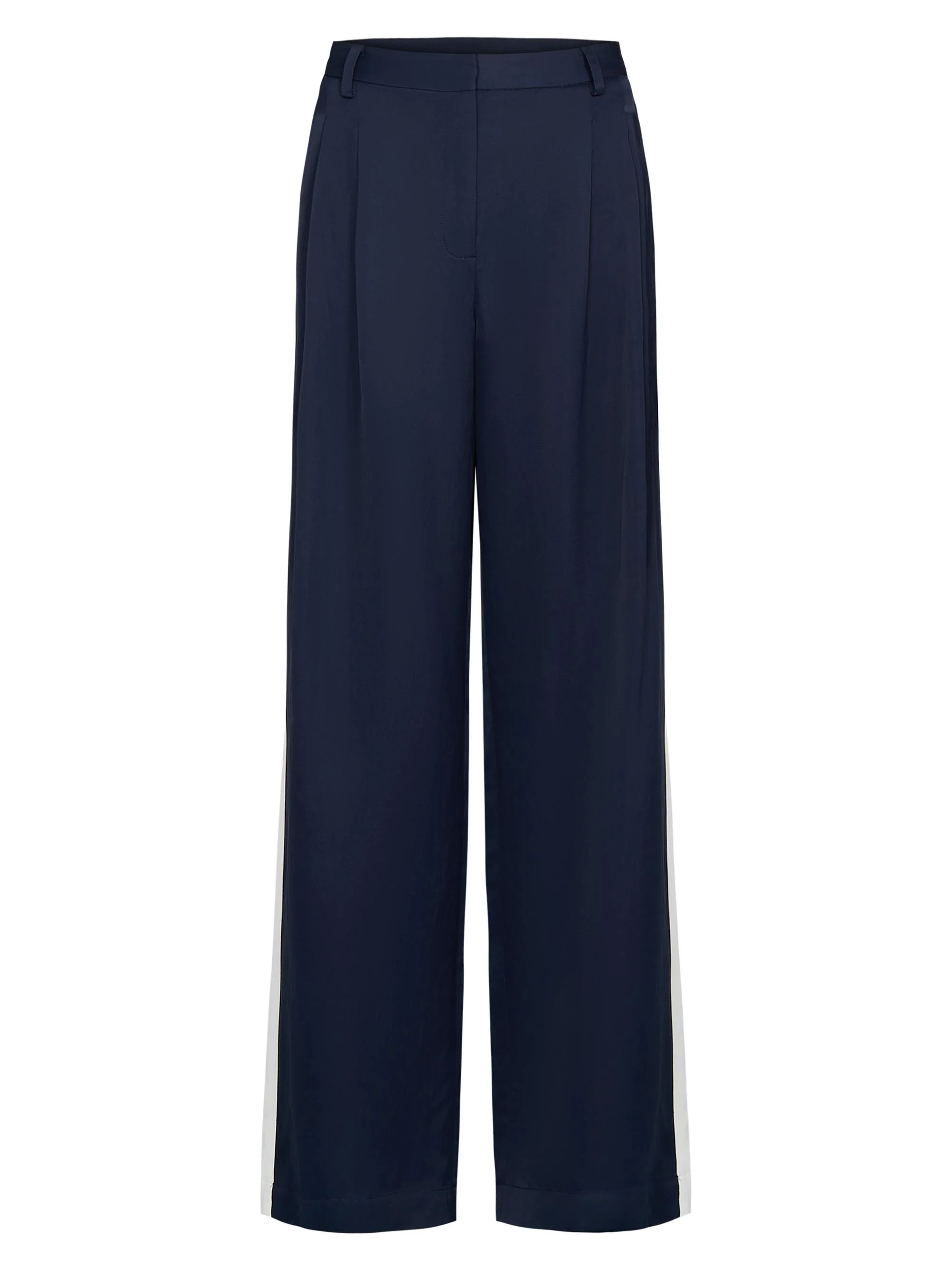 Women's Sulli Wide-Leg Tuxedo Pants - Midnight Bone - 1