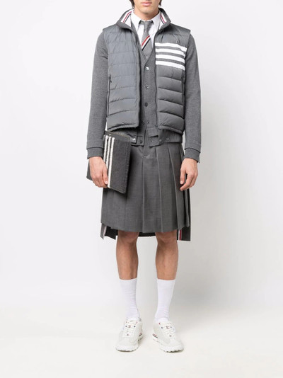 Thom Browne 4-Bar motif puffer gilet outlook