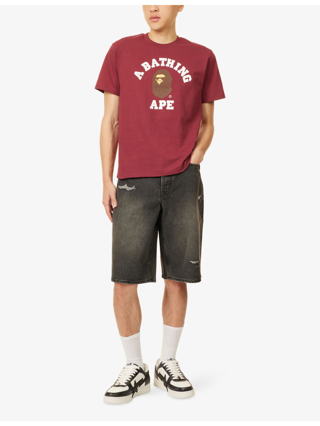 Bape College Graphic-Print Cotton-Jersey T-Shirt - 2