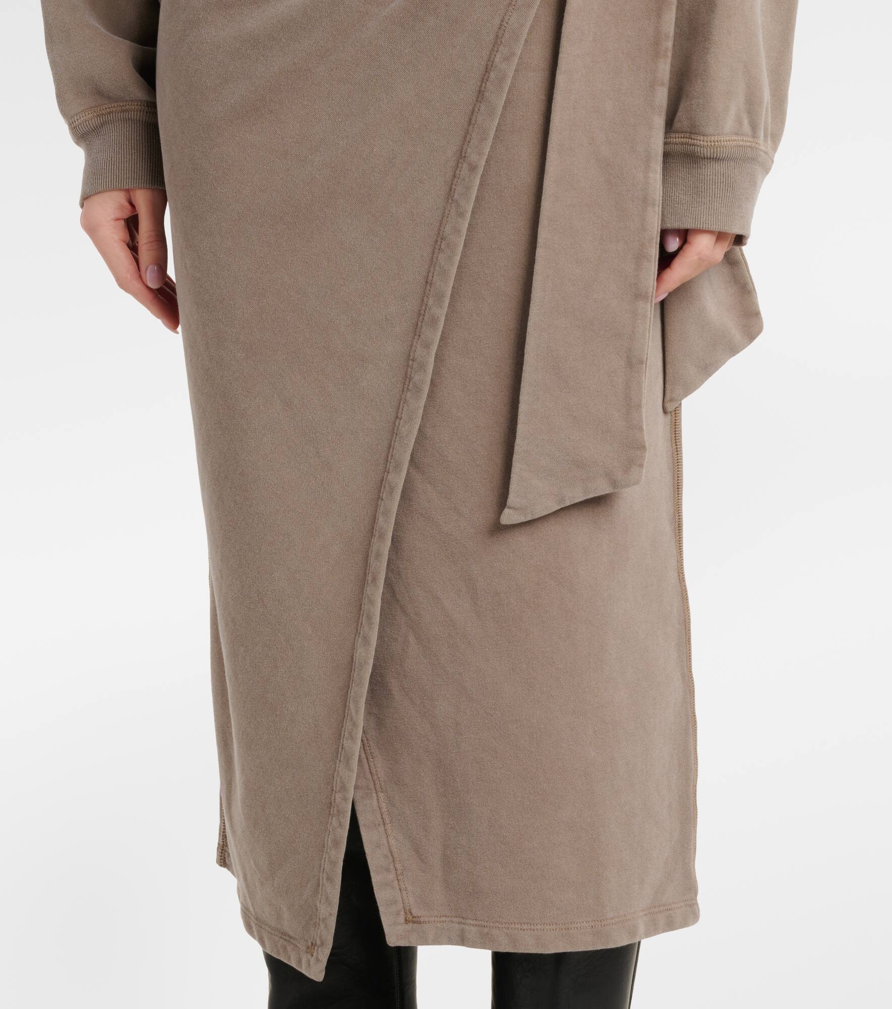 Sandrina draped cotton midi dress - 5