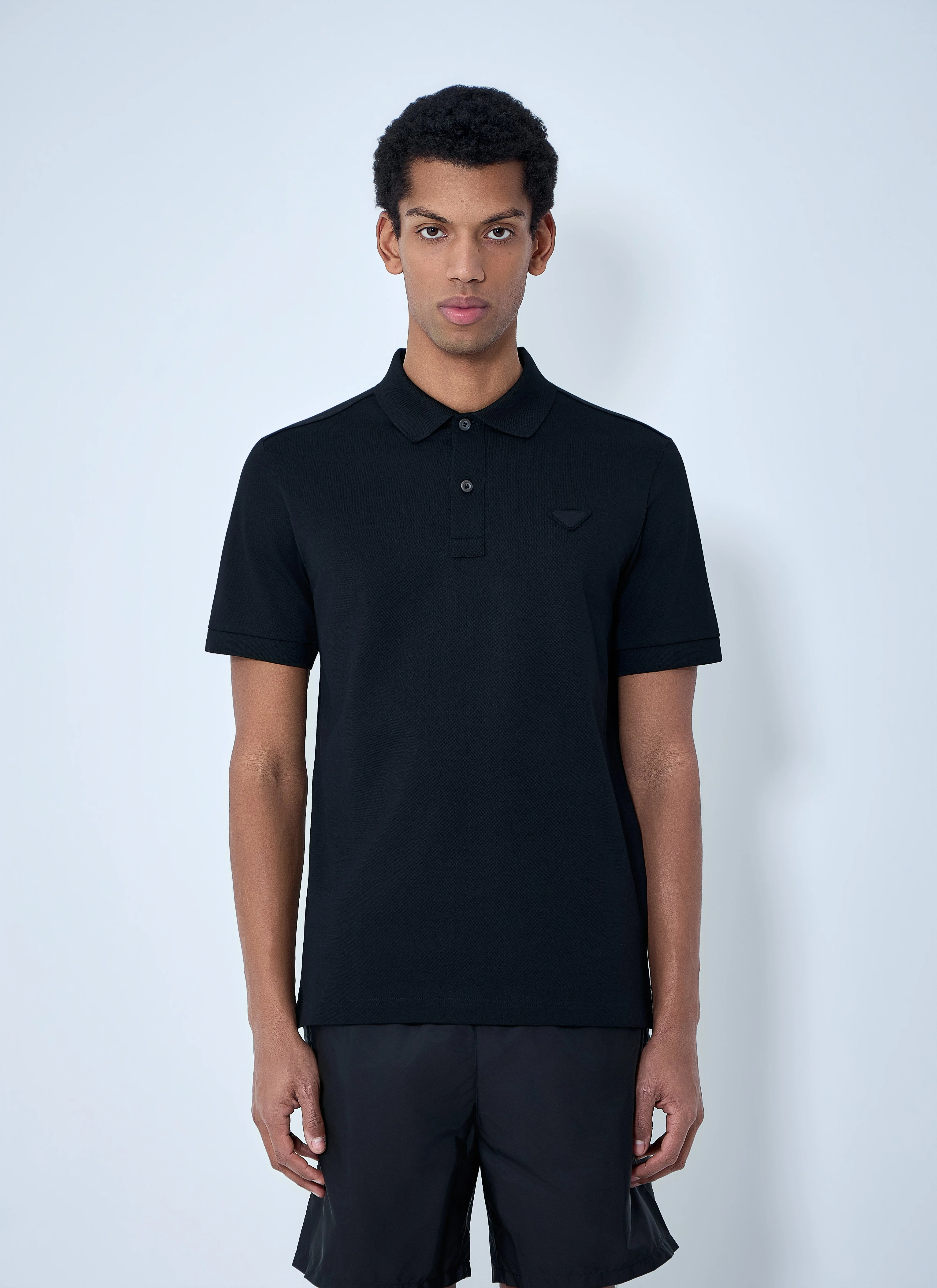 Prada Men Logo Motif Polo Shirt - 1