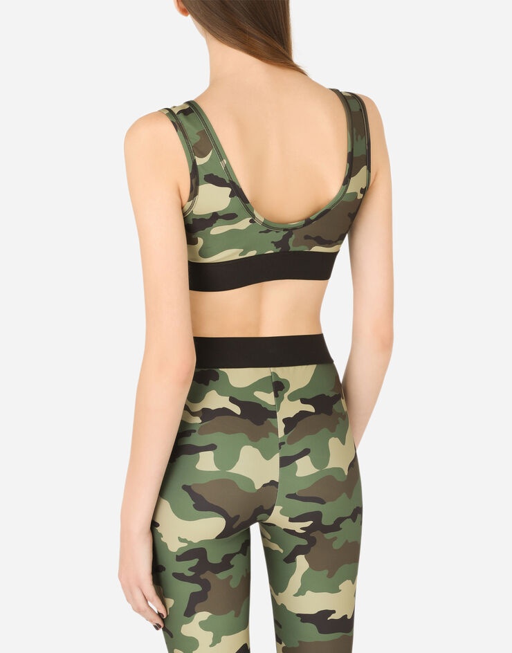 Camouflage jersey top with branded elastic - 5