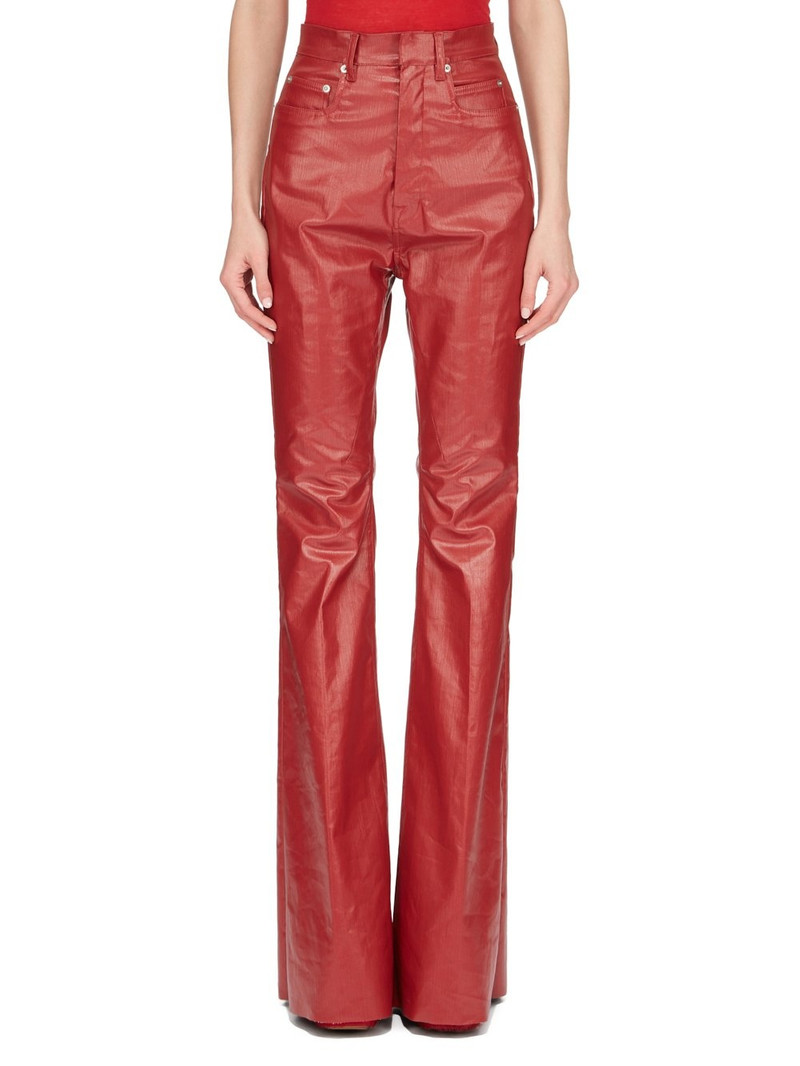 Bolan coated cotton-blend flared pants - 1