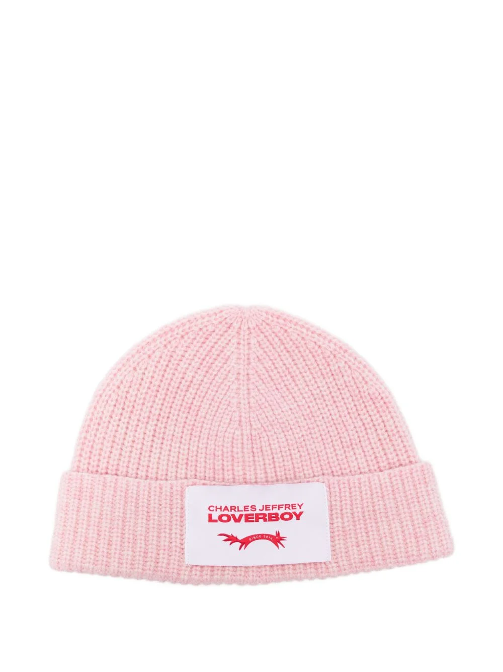 logo-patch beanie hat - 1