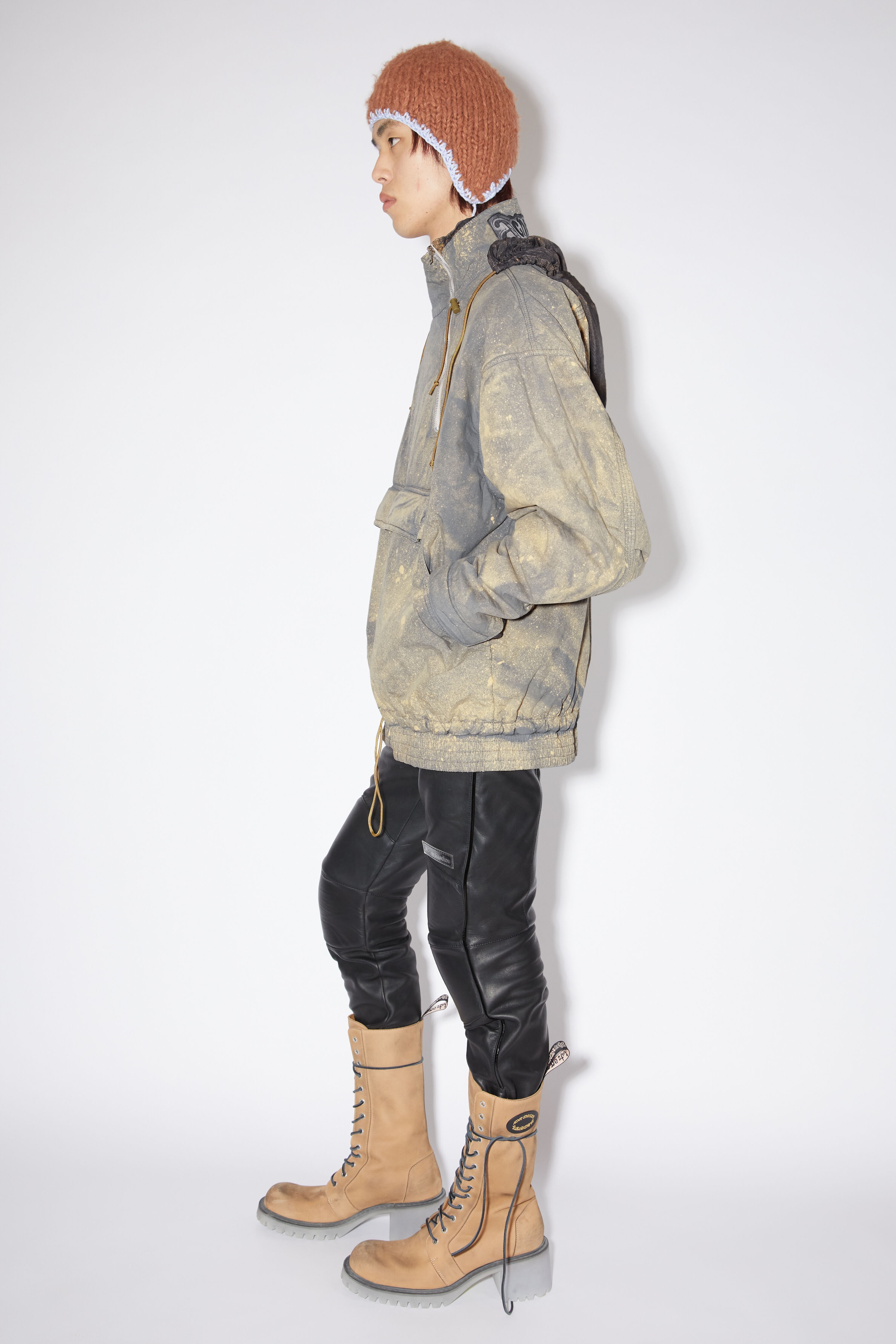 1/3 Zipper hooded jacket - Mud grey - 4