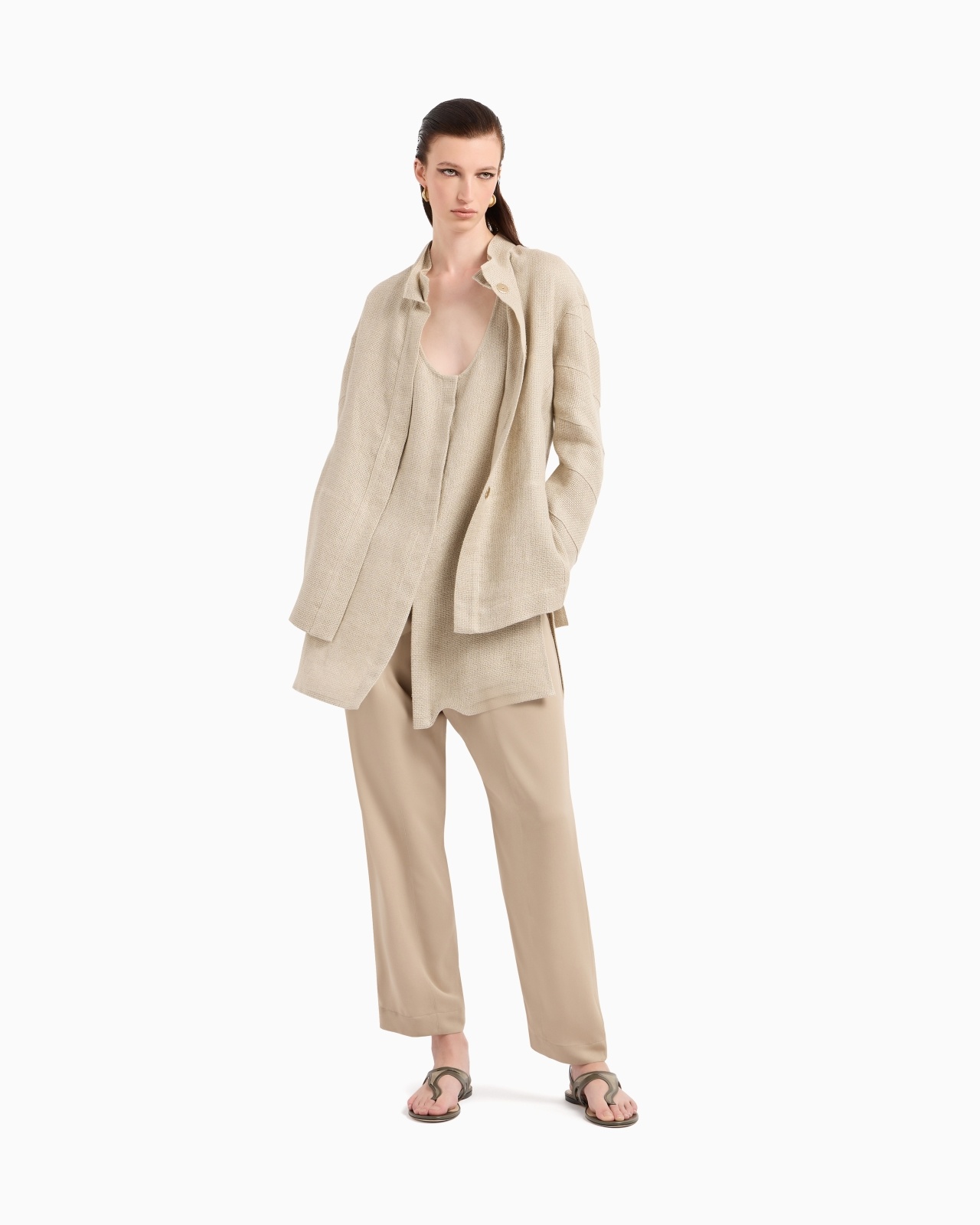 LONG TOP IN LINEN GAUZE - 2