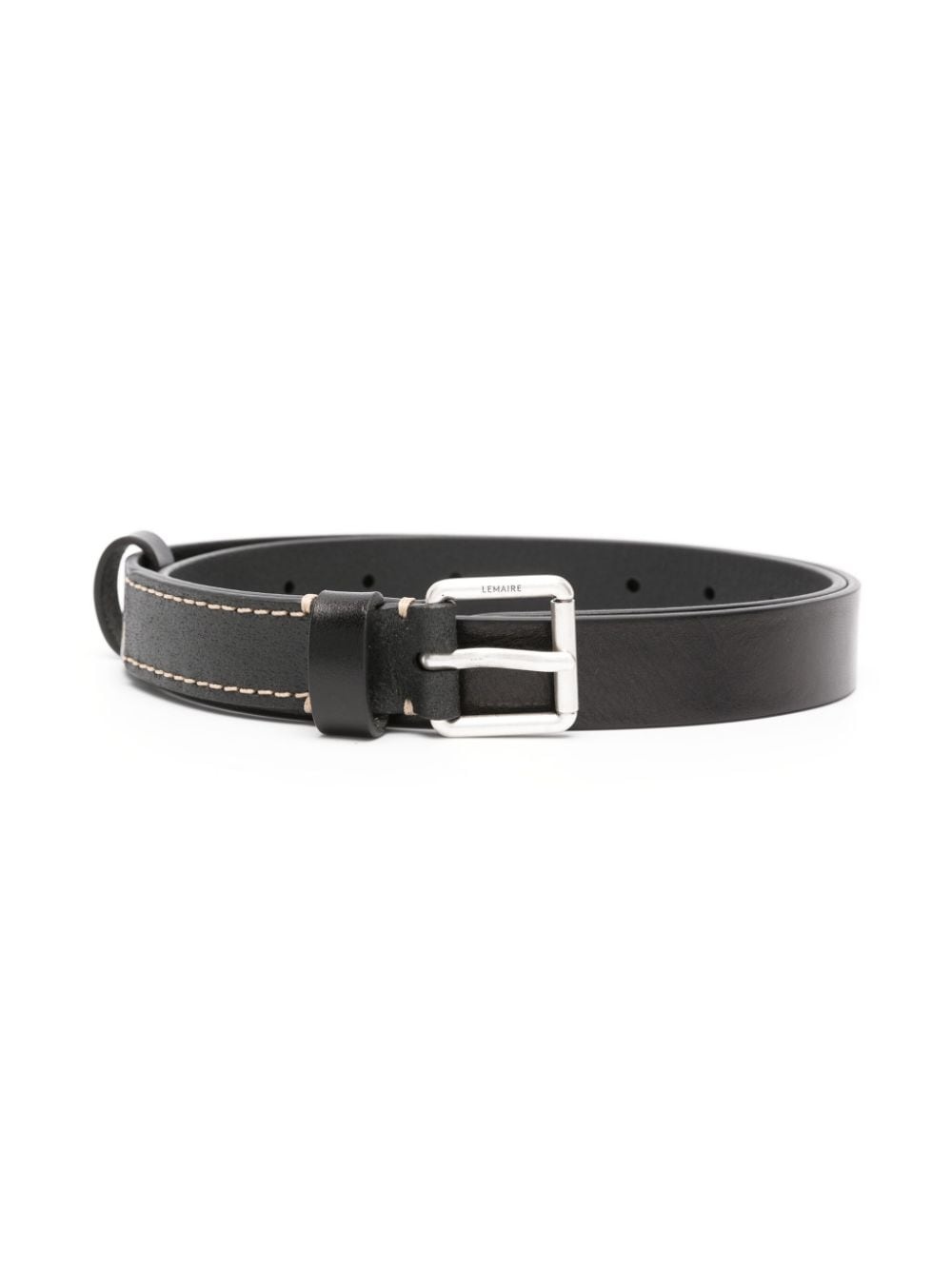 contrast-stitching reversible leather belt - 1