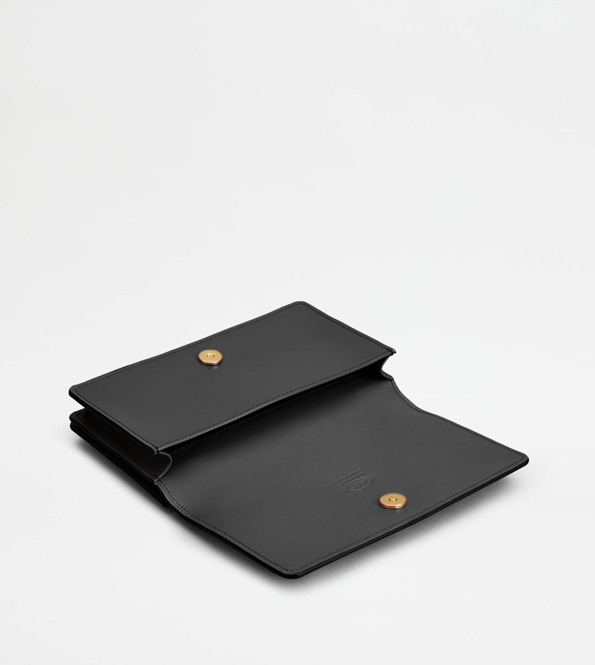 KATE PHONE HOLDER SHOULDER BAG IN LEATHER - BLACK - 2