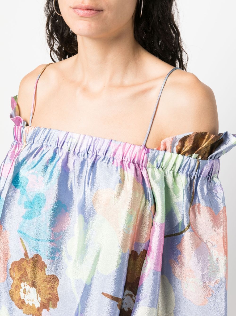 Priscilia floral-print off-shoulder dress - 5