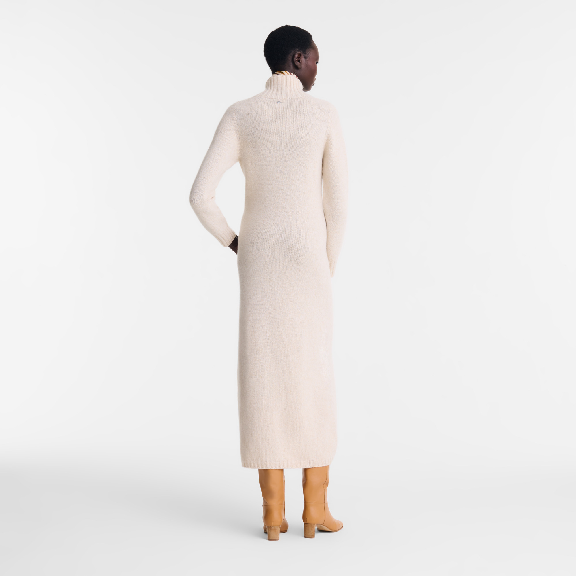 Long dress Ecru - Knit - 3