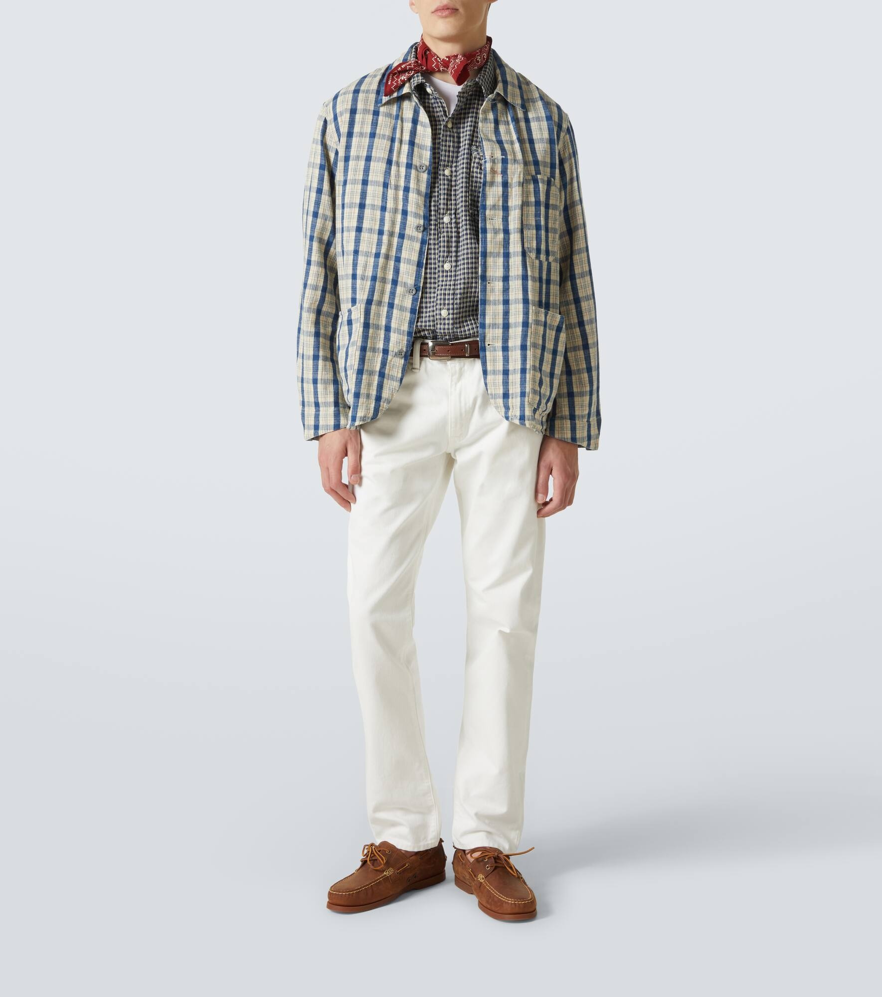 Checked cotton and linen shirt - 2