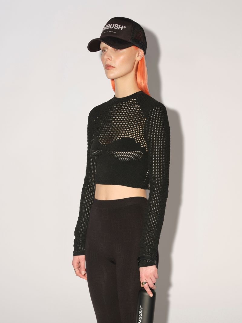 CROCHET HEARTS KNIT CREWNECK - 6