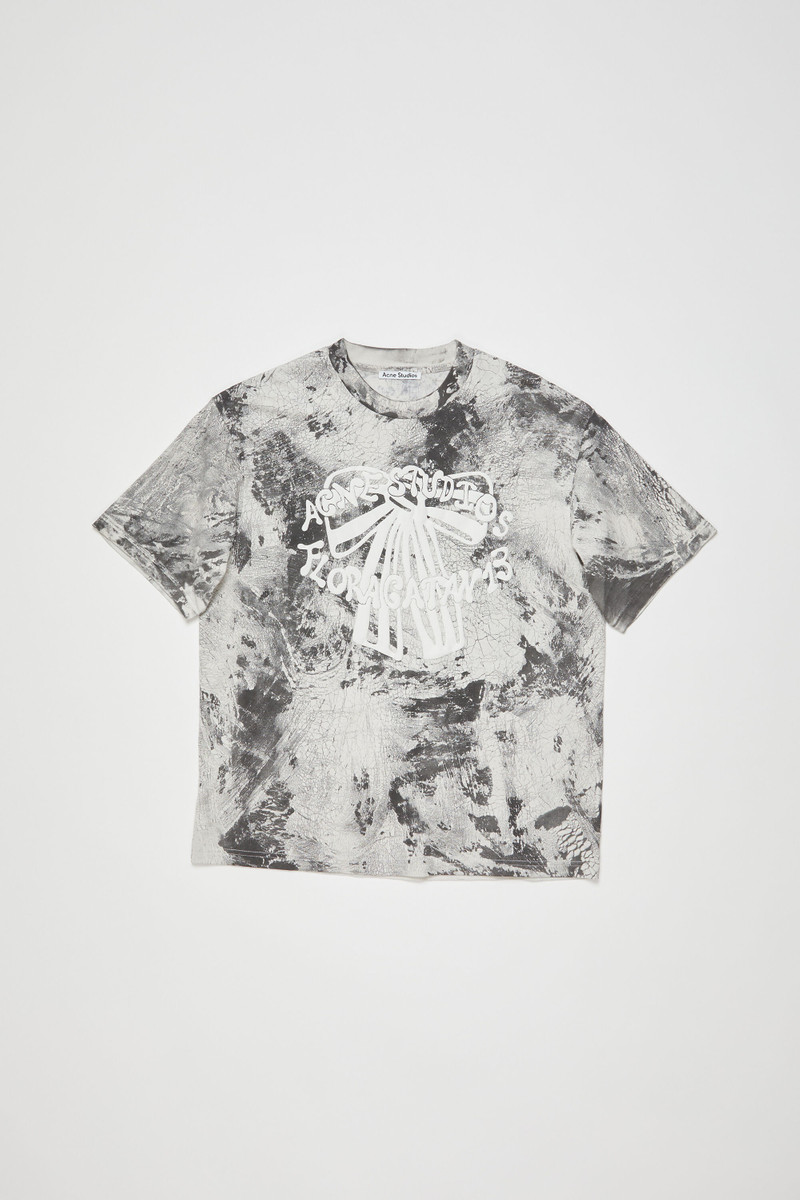 T-shirt plaster print - Faded black - 1