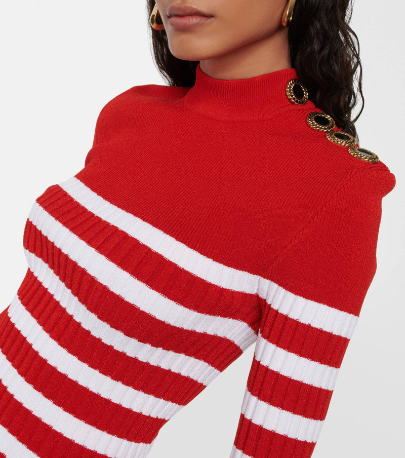 Embellished striped knit top 4