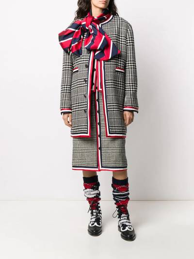 Thom Browne Prince of Wales Shetland wool low-rise skirt outlook