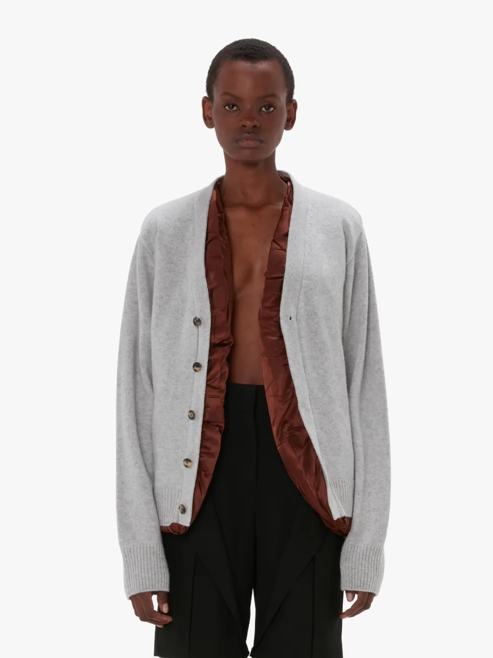 SATIN LINED CARDIGAN - 2