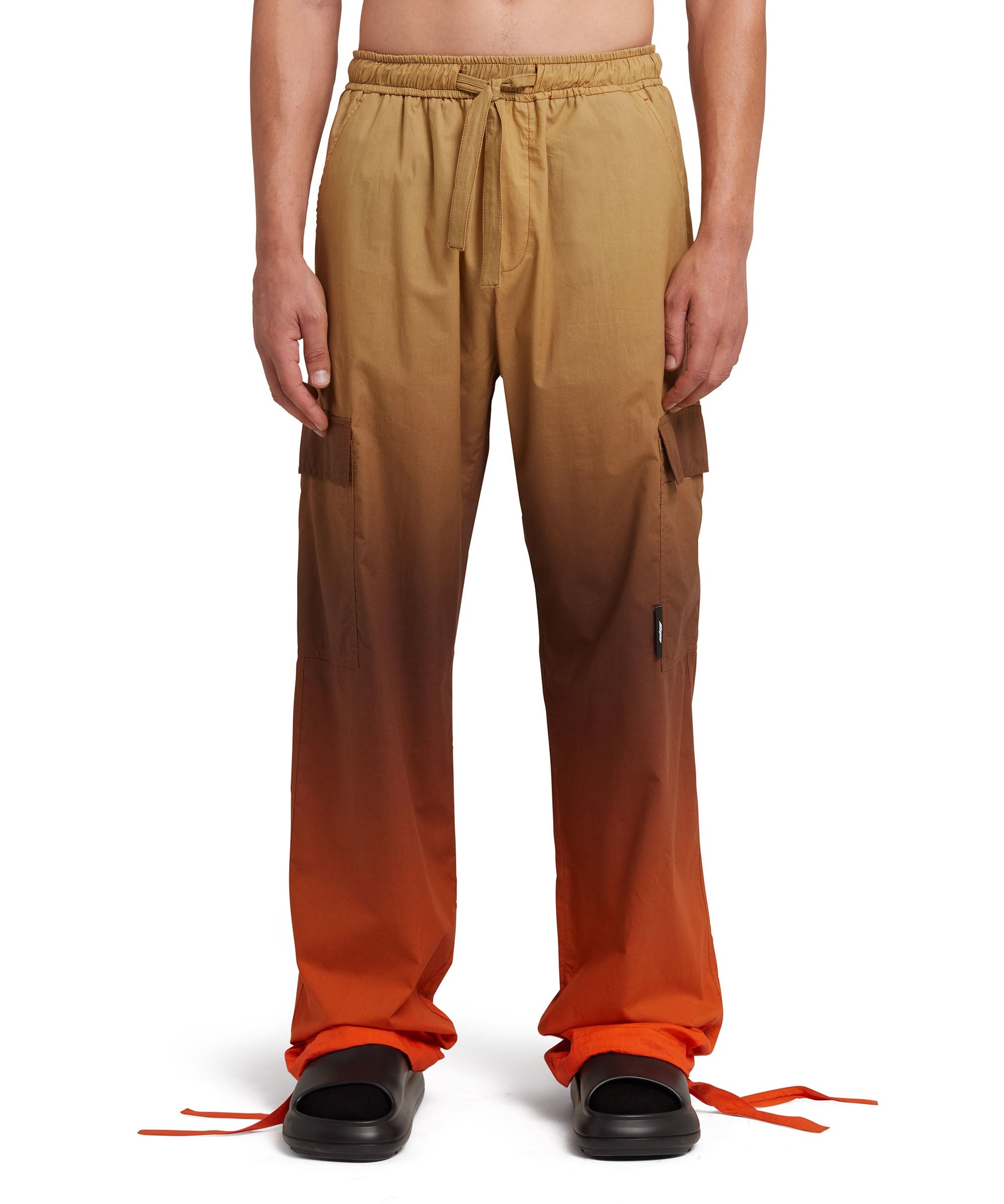 Faded print poplin cargo pants - 2