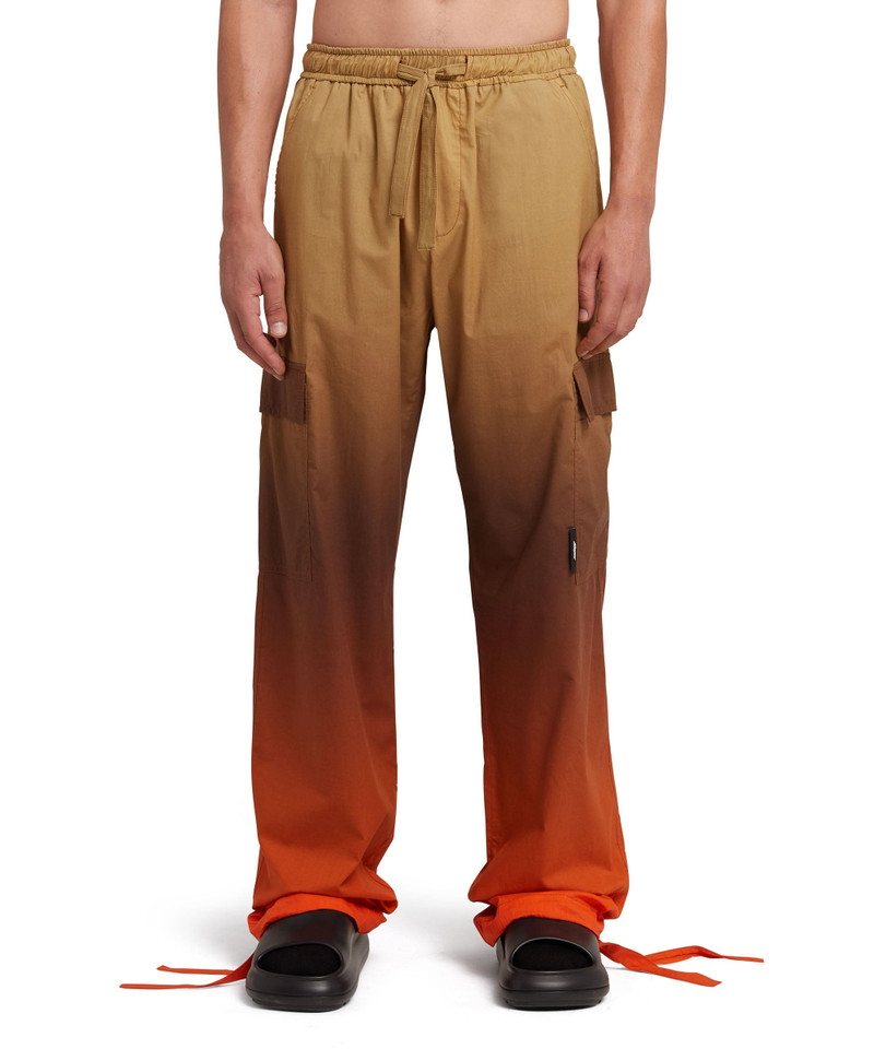 MSGM Faded print poplin cargo pants outlook