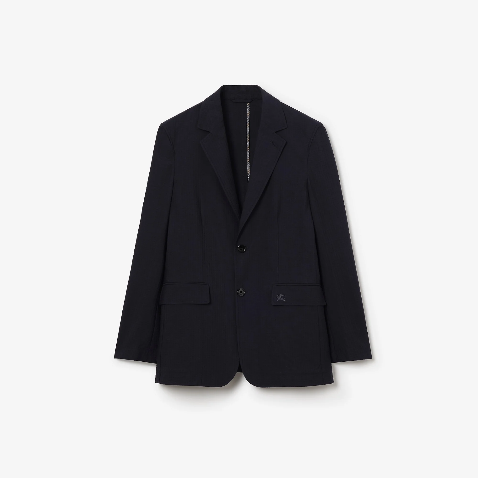Seersucker Cotton Linen Tailored Jacket - 1