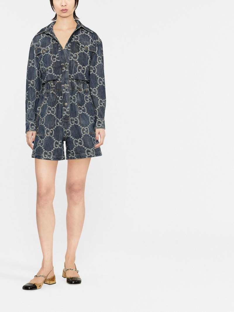 GUCCI Jumbo GG denim playsuit outlook