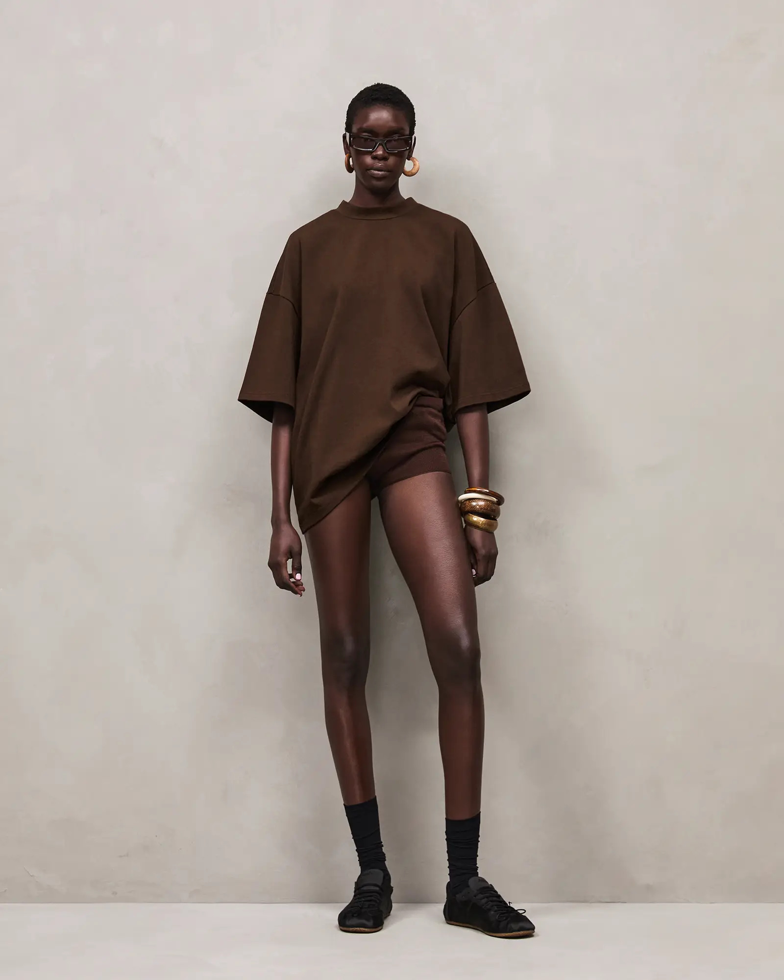 HEAVY BOXY TEE BRUNETTE - 3