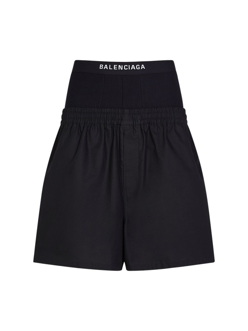 Hybrid cotton poplin boxer shorts - 1