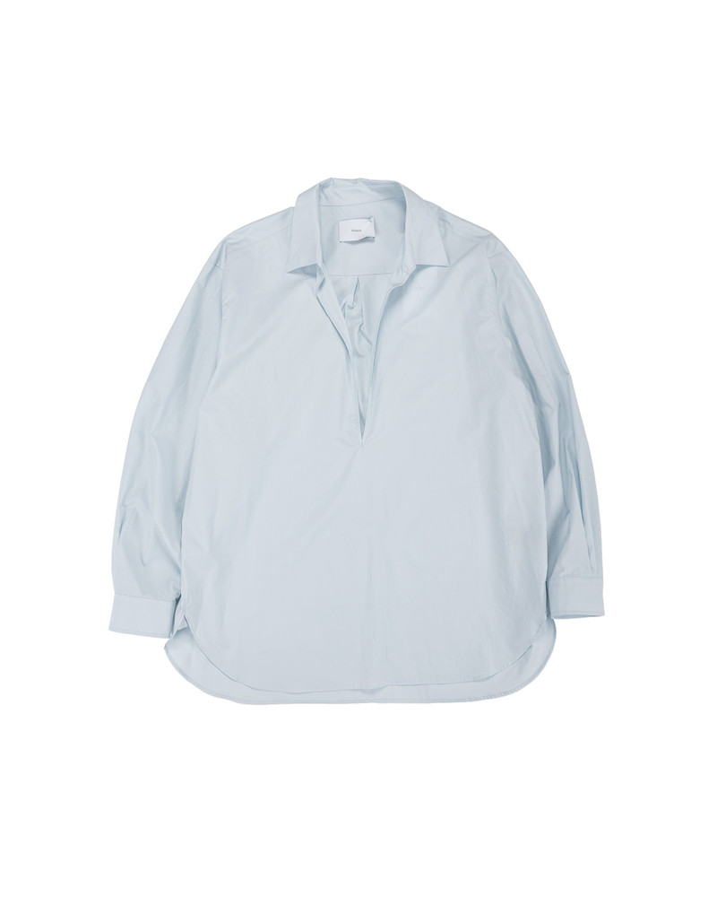 Suvin Cotton Oversized Skipper Shirt Off Blue 1