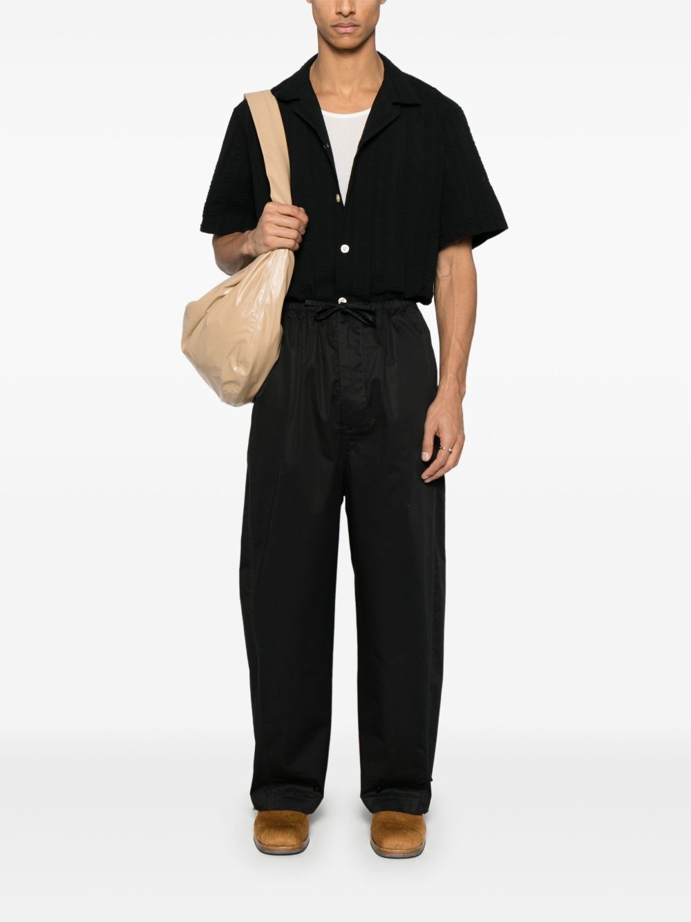 drawstring straight trousers - 2