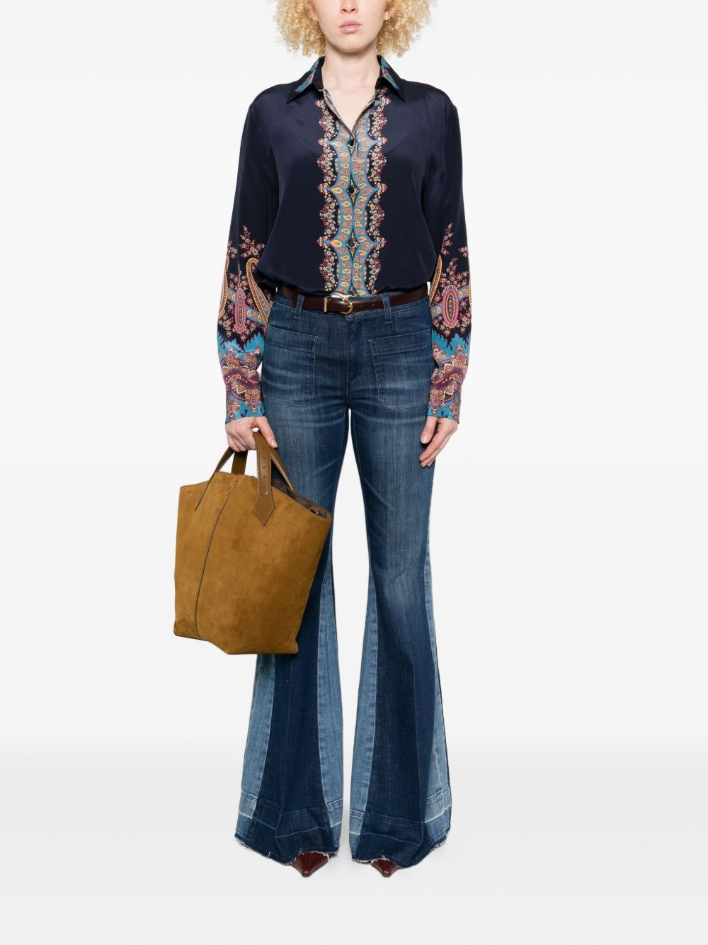 paisley-print silk shirt - 2