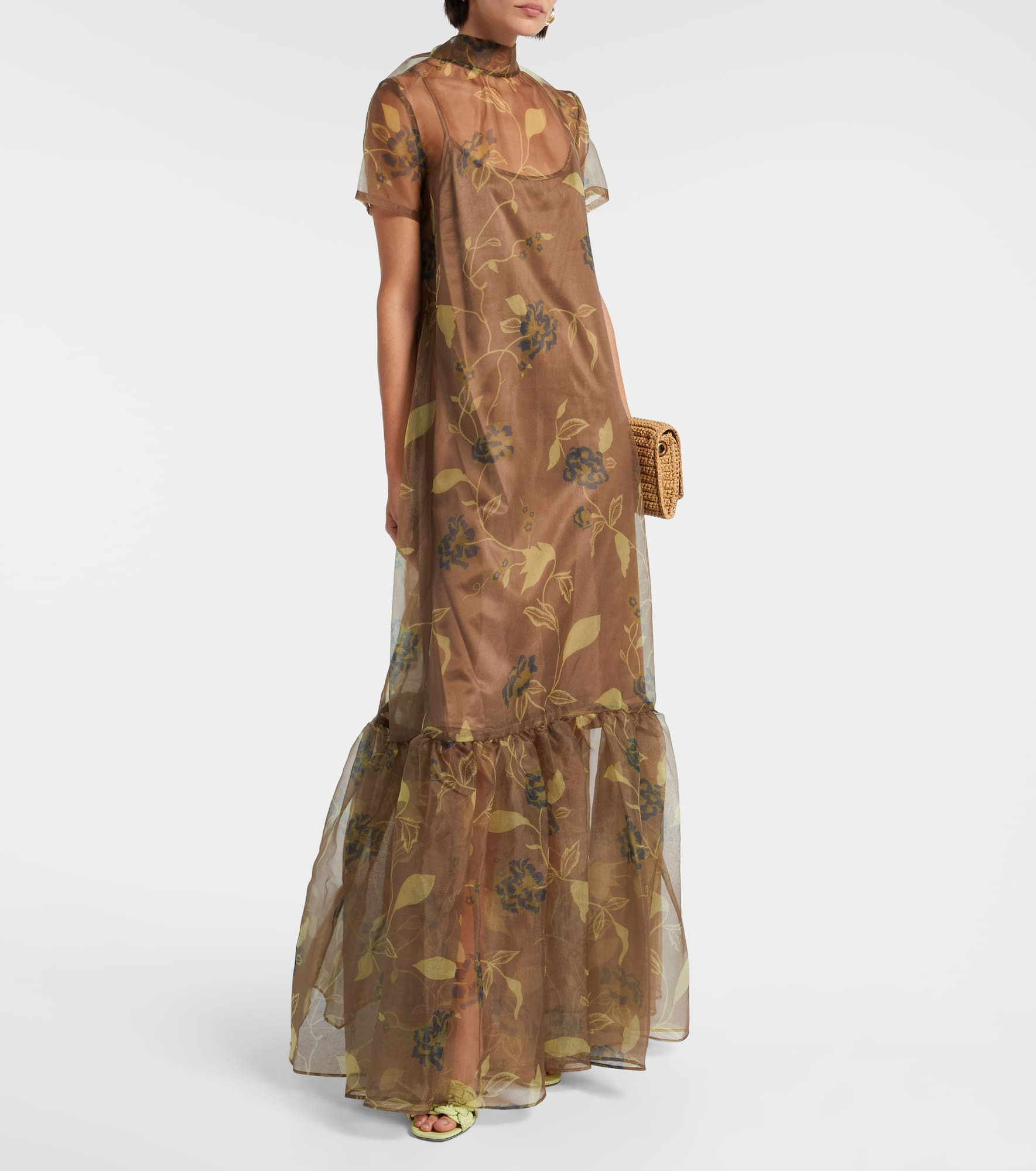 Calluna floral organza maxi dress - 2
