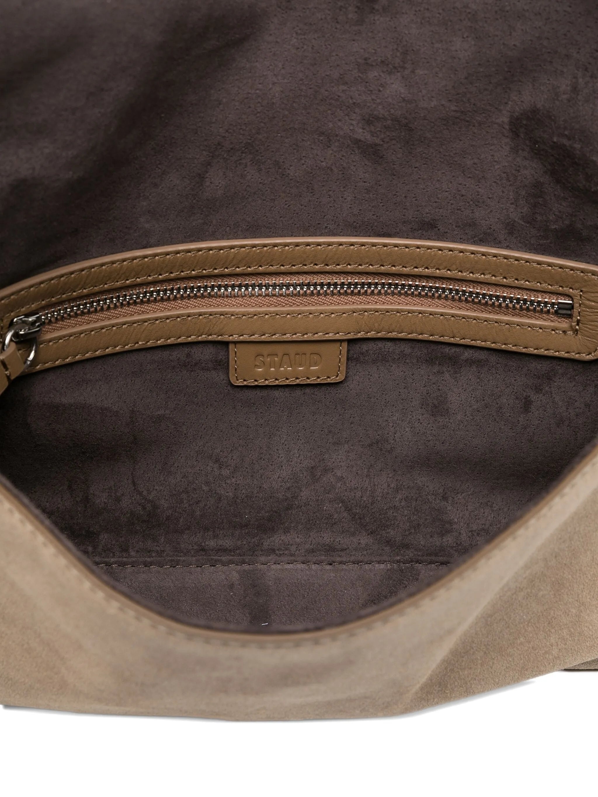 Staud Harlow Buckled Suede Shoulder Bag - 3