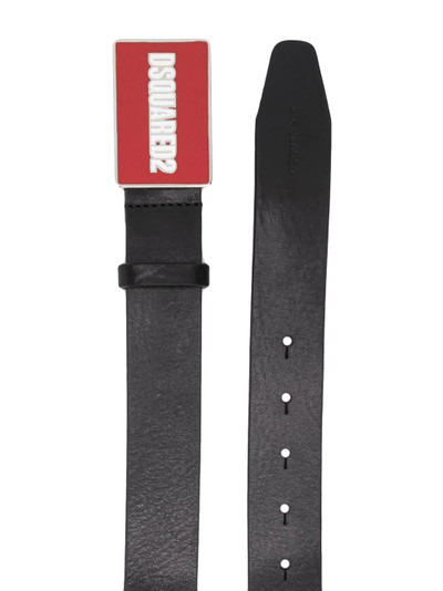 DSQUARED2 enamel logo buckle belt outlook