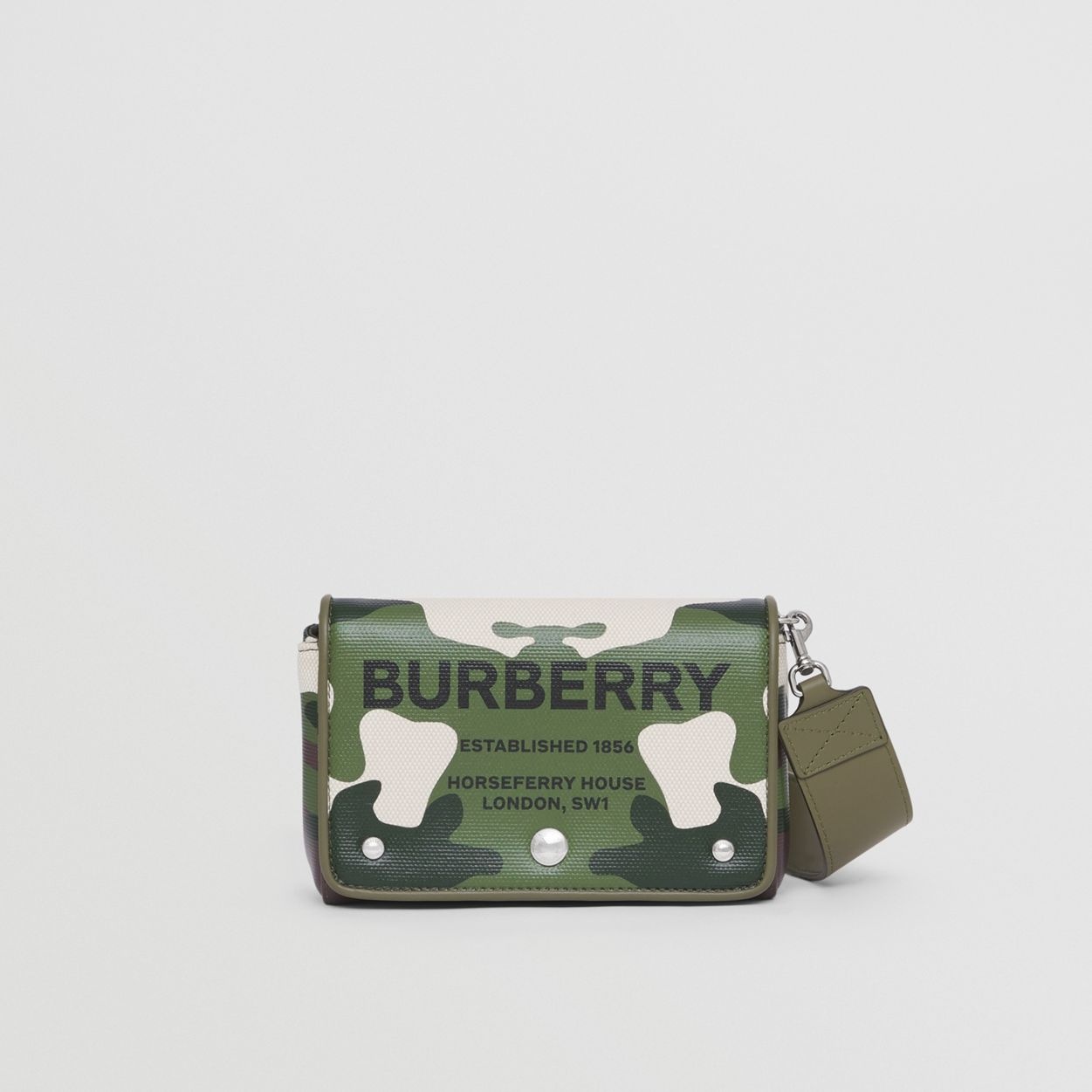 Camouflage Print Cotton Canvas Crossbody Bag - 1