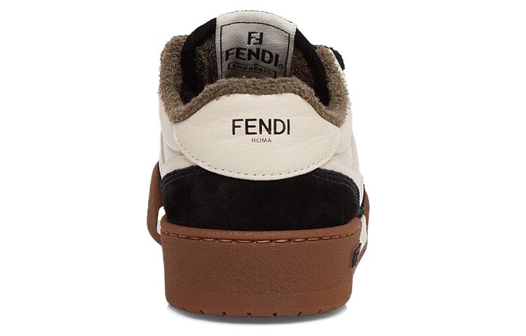 (WMNS) FENDI Match Low Top Suede 'Black Beige' 8E8252AHH2F1FZB - 5