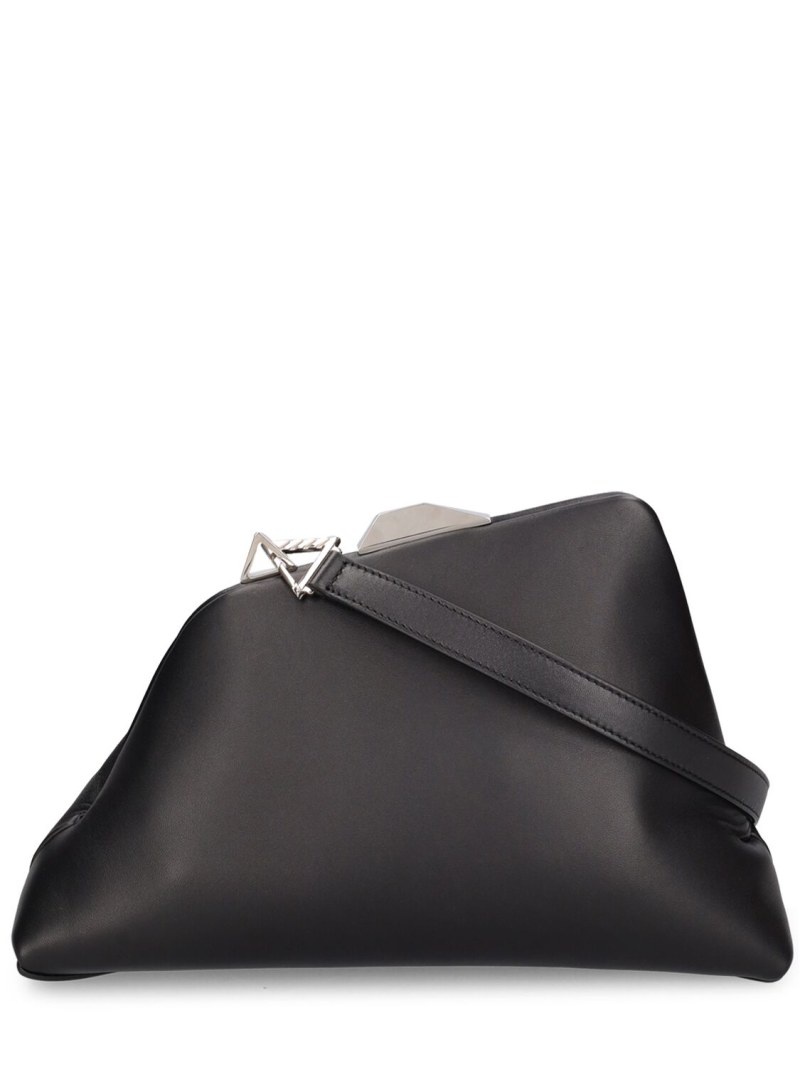 クラッチバッグ THE ATTICO DAY OFF SMALL LEATHER CLUTCH Day Off metallic leather shoulder bag in metallic - The