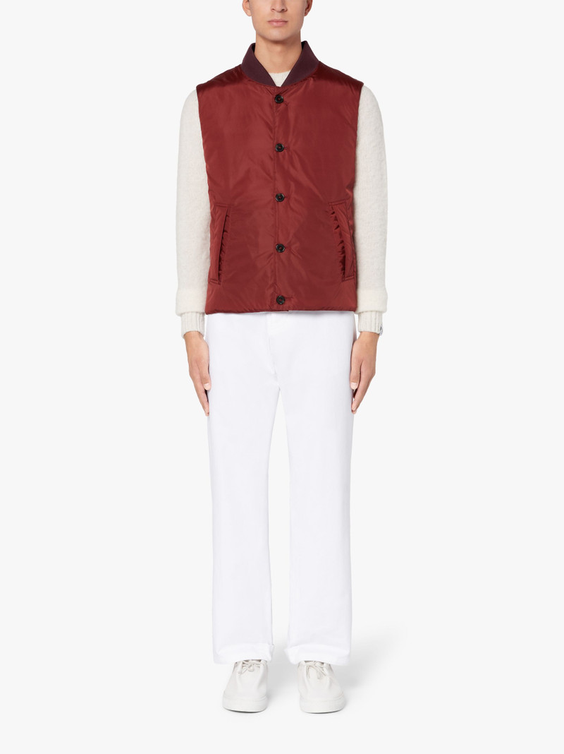 DUNDEE BRICK RED NYLON LINER VEST | QC-107 1