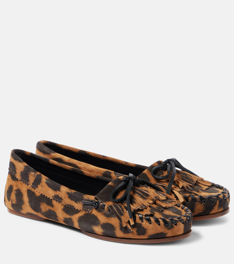 Indie leopard-print suede loafers 1