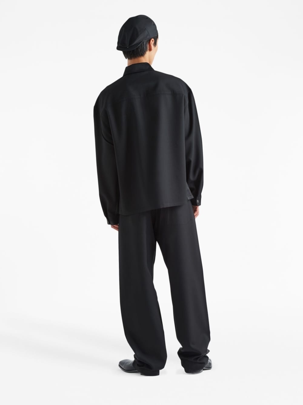 triangle-logo straight trousers - 3